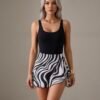 1f2f9210-e1c5-4f3e-ace8-ce395f69ed04-2 Black Zebra Print Swim Dress – Scoop Neck One-Piece with Flared Skirt