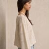 Oversized Open-Knit Jumper — Cream, Strap Detail Neckline