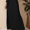 Black Wrap Tie Maxi Skirt Beach Coverup