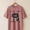 “It’s Fine, I’m Fine” Coffee Graphic Oversized T-Shirt — Dusty Pink Cotton