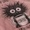 “It’s Fine, I’m Fine” Coffee Graphic Oversized T-Shirt — Dusty Pink Cotton