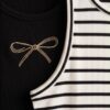 Ribbed Crop Tank Top Set (4 Pieces) — Black, Grey, Stripe & Pink