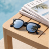 Black Square Sunglasses with Star Detail