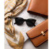 Black Square Sunglasses with Star Detail