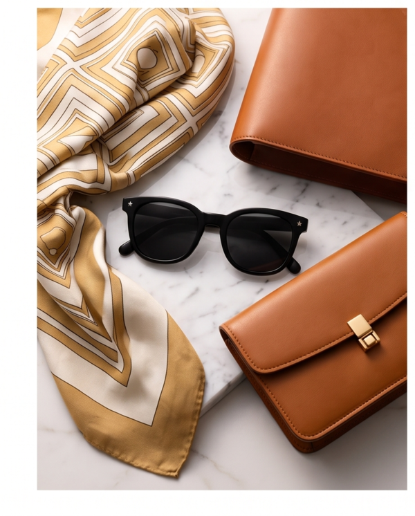 Black Square Sunglasses with Star Detail
