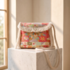 Multicolor Patchwork Embroidered Fringe Crossbody Bag