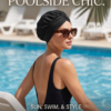 Black Ruched Swim Turban