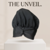 Black Ruched Swim Turban