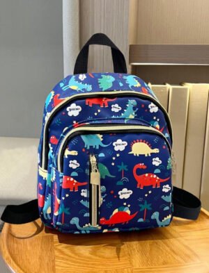 Navy Dinosaur Print Kids Backpack