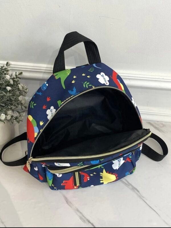 Navy Dinosaur Print Kids Backpack