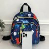 Navy Dinosaur Print Kids Backpack