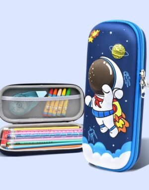 Blue Astronaut Print Pencil Case
