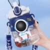 BS-ACC-022_1 Blue Astronaut Design Kids Water Bottle with Strap