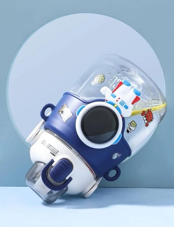BS-ACC-022_2 Blue Astronaut Design Kids Water Bottle with Strap