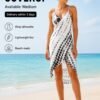 Black & White Tie-Dye Wrap Beach Coverup
