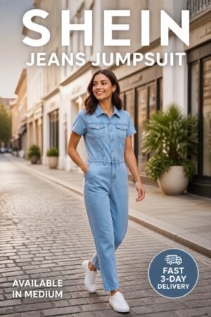 Light Wash Denim Jumpsuit