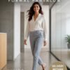 Heather Blue Tailored Cropped Trousers