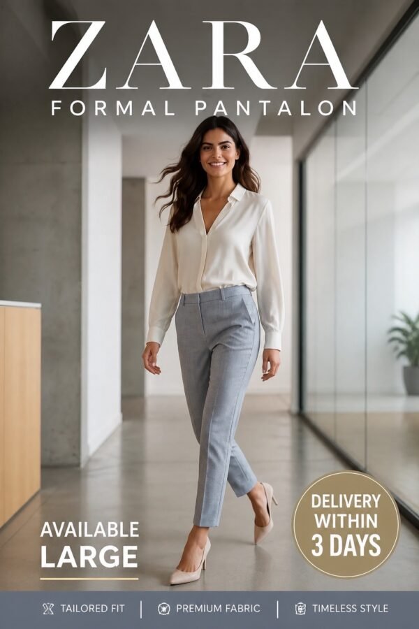 Heather Blue Tailored Cropped Trousers