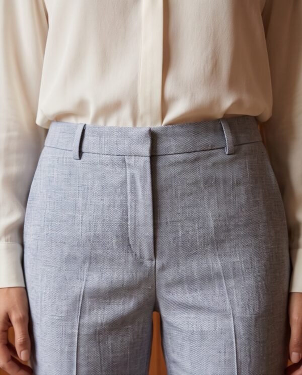 Heather Blue Tailored Cropped Trousers