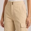 Beige Cargo Jogger Pants