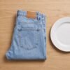 Light Wash Straight-Leg High-Waist Jeans