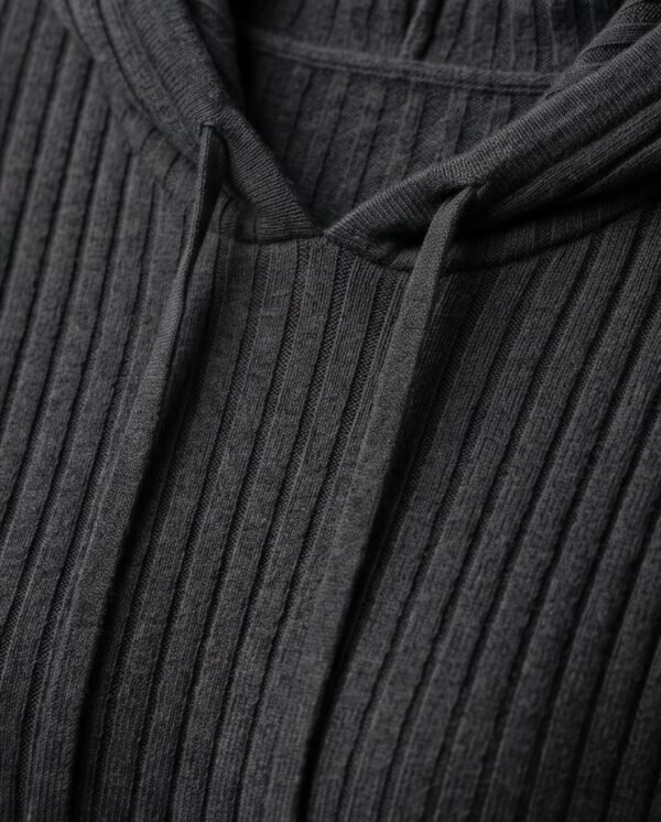 BS-SET-001_3 Black Ribbed Knit Hoodie & Legging Set