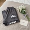 Grey Happy Eid Al Adha Graphic Pajama Set