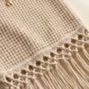 Cream Crochet Knit Crop Top and Fringe Midi Skirt Set
