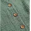 Sage Green Button-Front Vest and Wide-Leg Pants Set