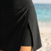 Black Wrap Front Swim Skort