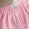 Pink Striped Cotton Boxer Lounge Shorts