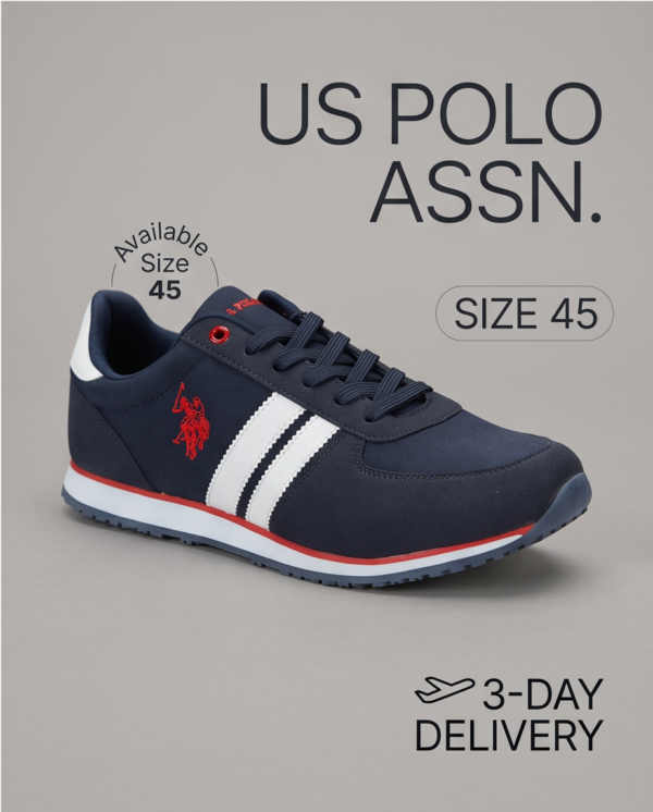 US Polo Assn. Navy Retro Running Sneakers