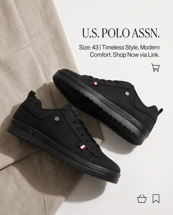 US Polo Assn. All-Black Classic Sneakers