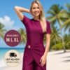 BS-SWM-002_1 Magenta Two-Piece Modest Swim Set