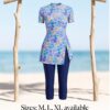 Shell Print Tunic & Navy Leggings Swim Set