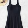 Black Swim Dress with Built-In Shorts