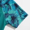 BS-SWM-012_2 Teal Tropical Print Rash Guard Swim Set