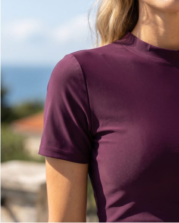 Plum Tunic & Capri Leggings Swim Set
