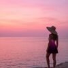 Pink-Purple Ombre Wrap Swim Dress