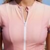 Pink to Mauve Ombre Peplum Swim Set with Leggings