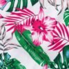 Green Top Tropical Print Shorts Tankini Set