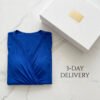Royal Blue Wrap V-Neck Skirted Swim Dress