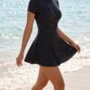 BS-SWM-144_3 Black Polka Dot Zip-Front Swim Dress