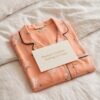 Peach Cartoon Print Cotton Sleep Shirt
