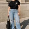 Black Panda Pocket Print Cotton T-Shirt