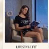 a112e925-5d2e-4ffc-9181-8d6a5fc2cb82 “Moon Child” Pyjama Set — Black Moon Phase Print Tee & Shorts