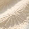 a992b048-be7e-4056-ae38-53c2c4204f60 Textured Jacquard T-Shirt — Cream, Embossed Floral Fan Pattern