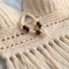 Crochet Fringe Halter Crop Top — Cream Bohemian Beach Top