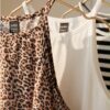 Ribbed Halter Crop Top Set (4 Pieces) — Leopard, White, Stripe & Black