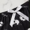 “Cute Pandas” Pyjama Set — Black Panda Print Tee & Shorts